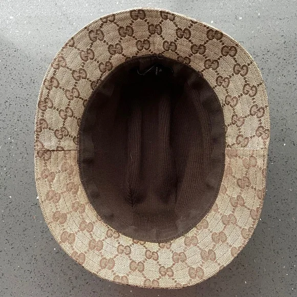 GUCCI GG LOGO CANVAS BUCKET HAT - Picture 7 of 8